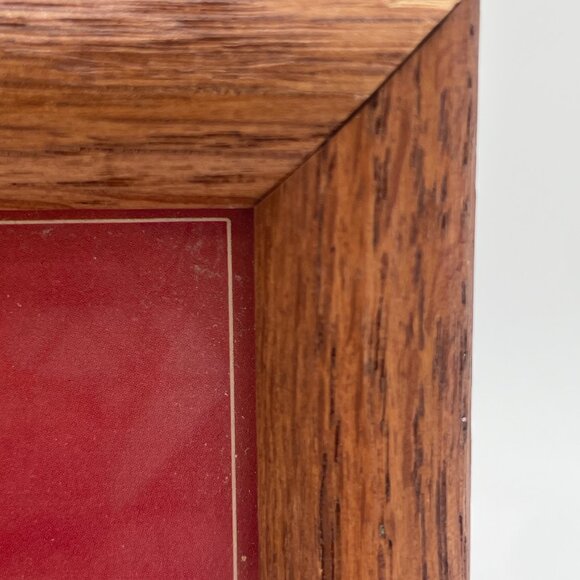 Vintage Framed Oval Victorian Girl & Doll Illustration 8 x 6 .5”Wood Frame - Picture 4 of 5